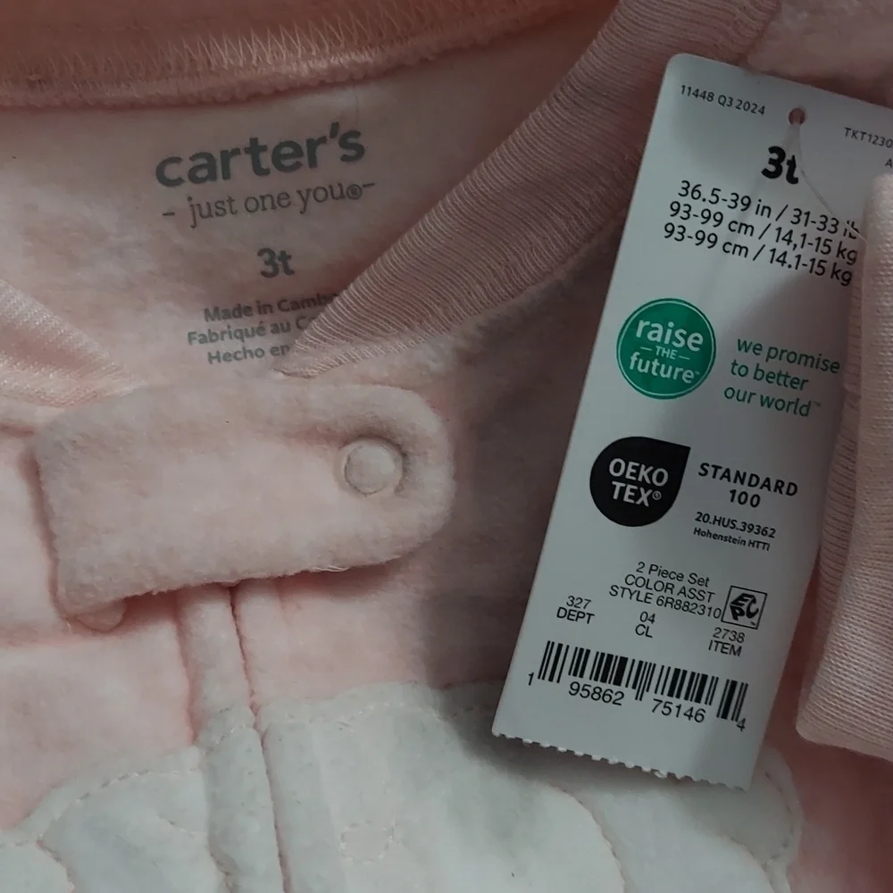 NWT Carter's Toddler Girl 2 Pc Rainbow & Sheep Footed Blanket Sleeper Set ~sz 3T